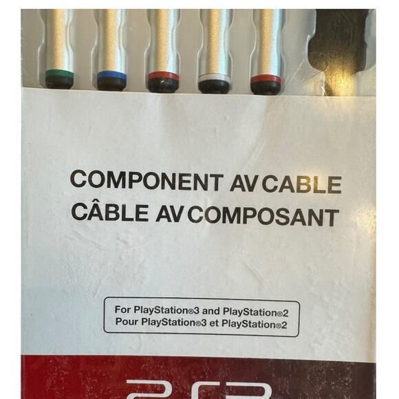 OEM OFFICIAL Sony Playstation YPbPr Component AV Cable PS2 PS3 Gold Tip New - Picture 2 of 4